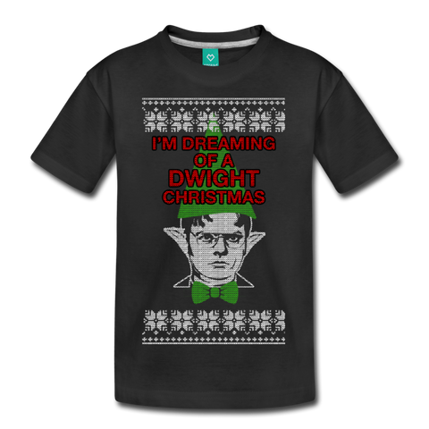 Dwight Christmas - Kids' Premium T-Shirt - black