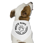 White Paws - Dog Bandana - white