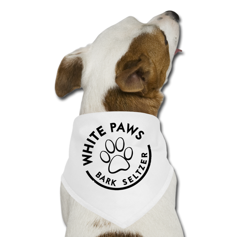 White Paws - Dog Bandana - white