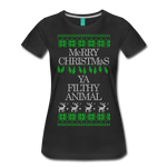 Merry Christmas Ya Filthy Animal - Women’s Premium T-Shirt - black