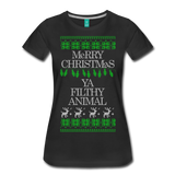 Merry Christmas Ya Filthy Animal - Women’s Premium T-Shirt - black