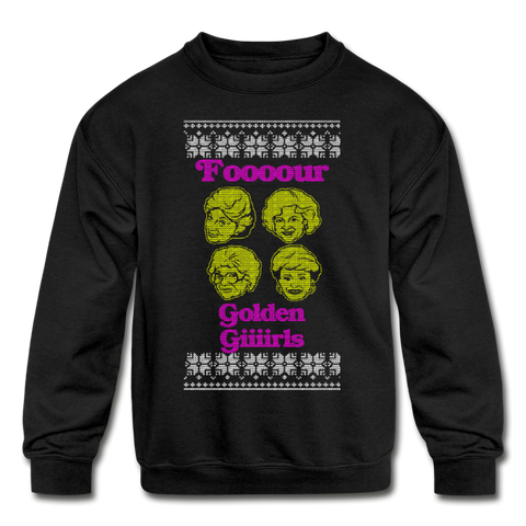 Four Golden Girls - Kids' Crewneck Sweatshirt - black