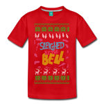 Sleighed By the Bell - Kids' Premium T-Shirt - red