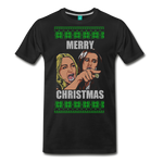 Yelling at Cat - Merry Christmas - Men's Premium T-Shirt - black
