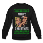 Yelling at Cat - Merry Christmas - Crewneck Sweatshirt - black