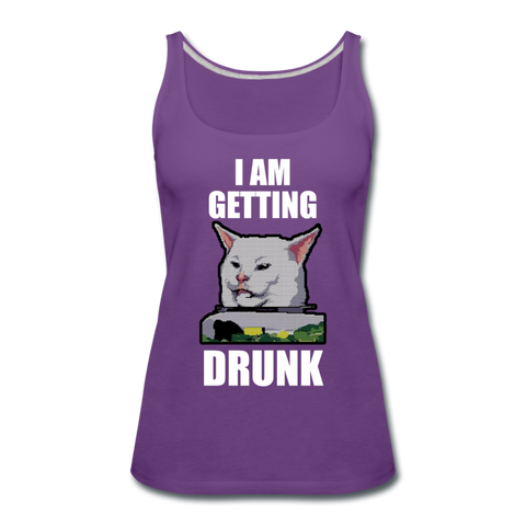 I Am Getting Drunk - Women’s Premium Tank Top - purple