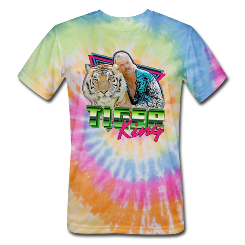 Tiger King - Unisex Tie Dye T-Shirt - rainbow