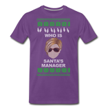Who Is Santa's Manager - Men's Premium T-Shirt - purple