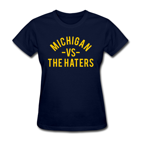 Michigan vs. the Haters - Women's T-Shirt - navy