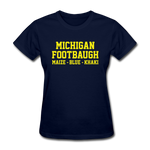 Michigan Footbaugh - Women's T-Shirt - navy