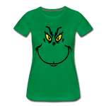 Grinch Face - Women’s Premium T-Shirt - kelly green