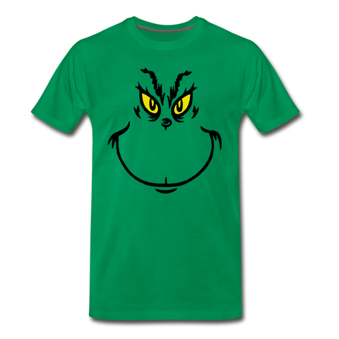 Grinch Face - Men's Premium T-Shirt - kelly green