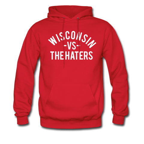 Wisconsin vs. the Haters - Men's Hoodie - red