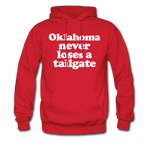 Oklahoma Never Loses A Tailgate - Men's Hoodie - red