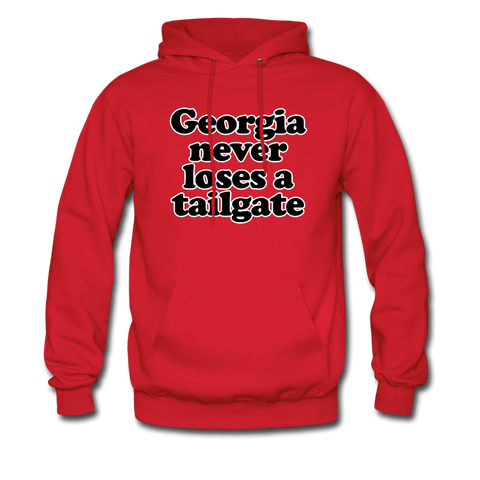 Georgia Never Loses A Tailgate - Men's Hoodie - red