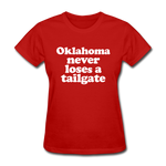 Oklahoma Never Loses A Tailgate - Women's T-Shirt - red