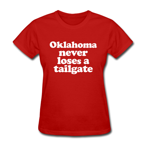 Oklahoma Never Loses A Tailgate - Women's T-Shirt - red
