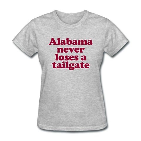 Alabama Never Loses A Tailgate - Women's T-Shirt - heather gray