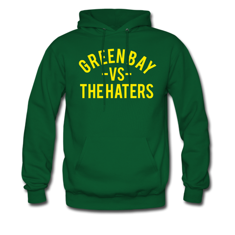 Green Bay vs. the Haters - Men's Hoodie - forest green