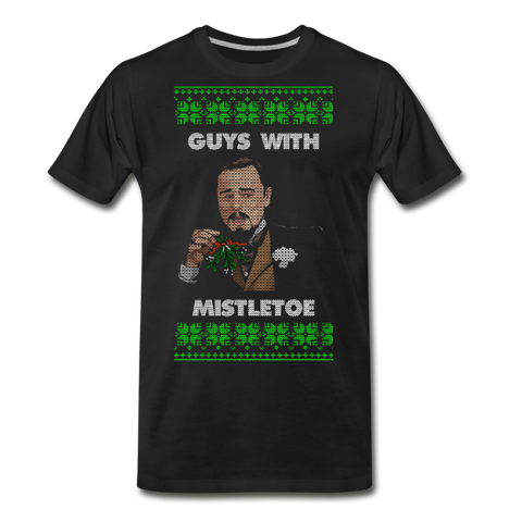 Guys With Mistletoe - Men's Premium T-Shirt - black
