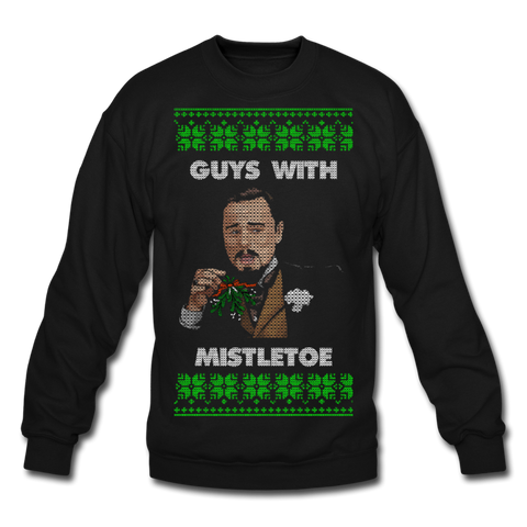 Guys With Mistletoe - Crewneck Sweatshirt - black