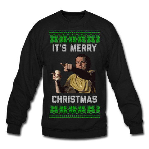 It's Merry Christmas - Unisex Crewneck Sweatshirt - black